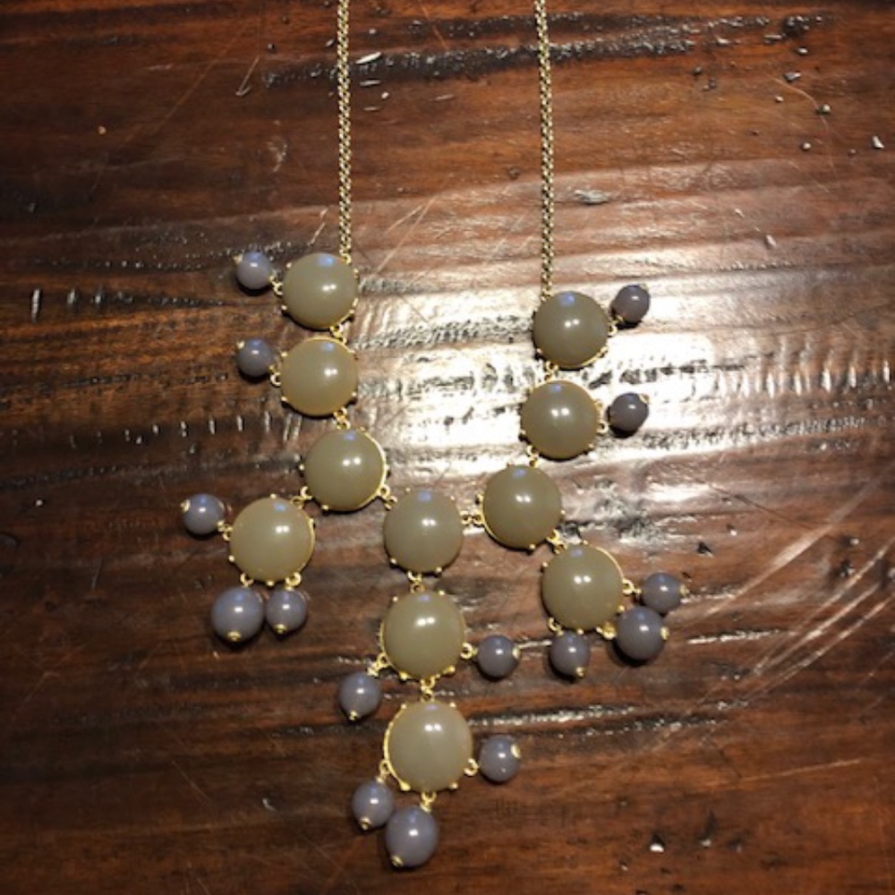 J. Crew grey statement necklace